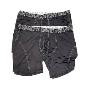 (2)‎ David Archy Men's Ultra Fast Dry Performance Boxer Briefs Black XL NWOT